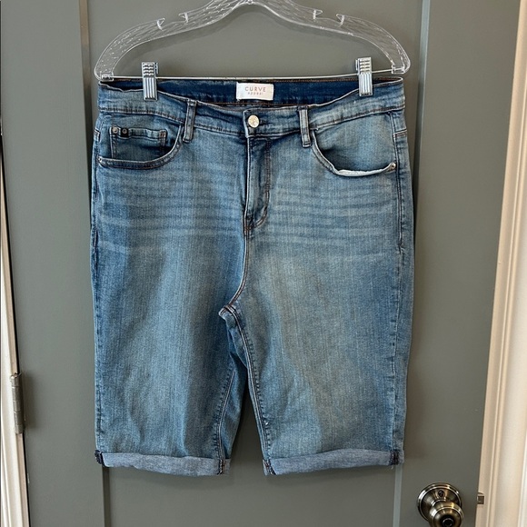 Curve Appeal Pants - Curve Women's Blue Denim Bermuda Shorts Size 12